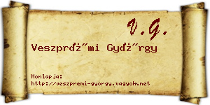 Veszprémi György névjegykártya